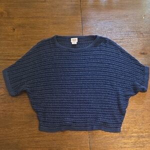 Mossimo Navy Blue Women's Short Sleeve Cropped Sweater Size XS